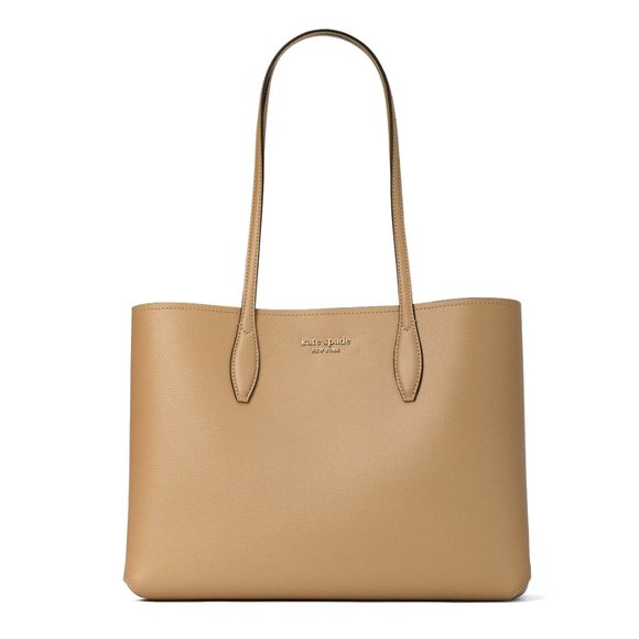 New Kate Spade All Day Large Tote Leather Timeless Taupe - Picture 4 of 5
